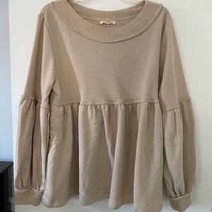 Purple Lava, Cream Sweater